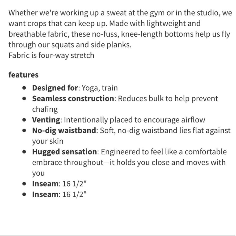 Lululemon Athletica Crop Cropped Capri Pant - Picture 9 of 10